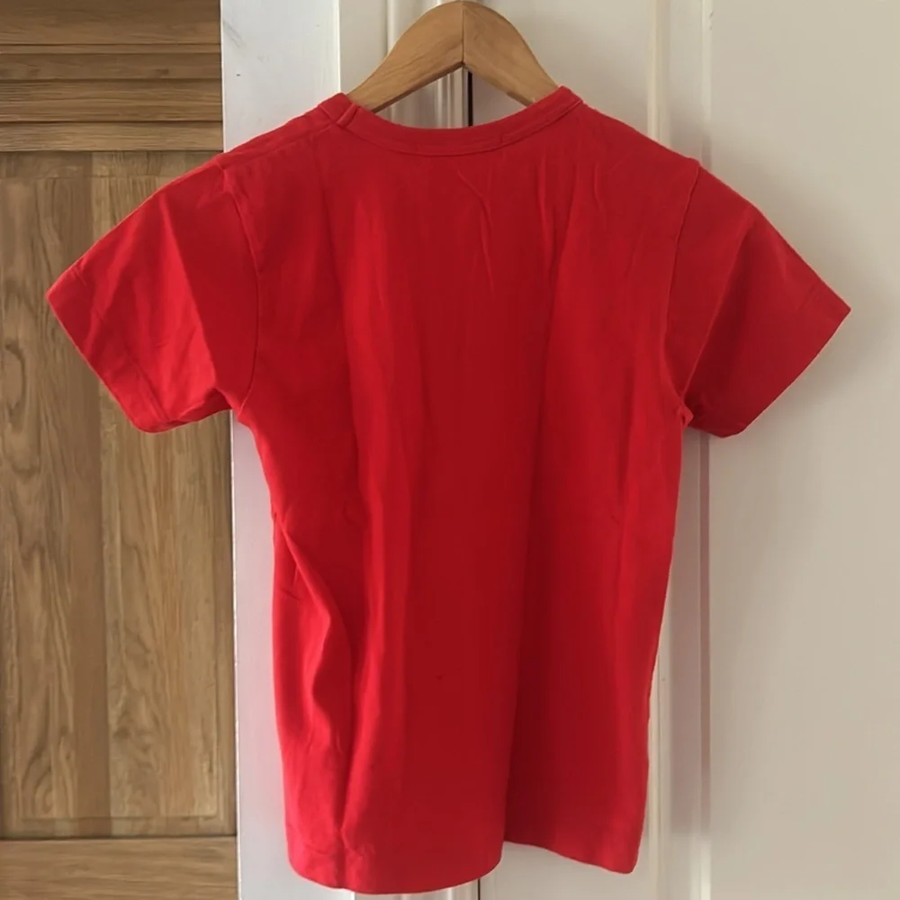 AUTHENTIC COMMES DES GARÇON crew neck short sleeve red t shirt xs - Picture 9 of 11
